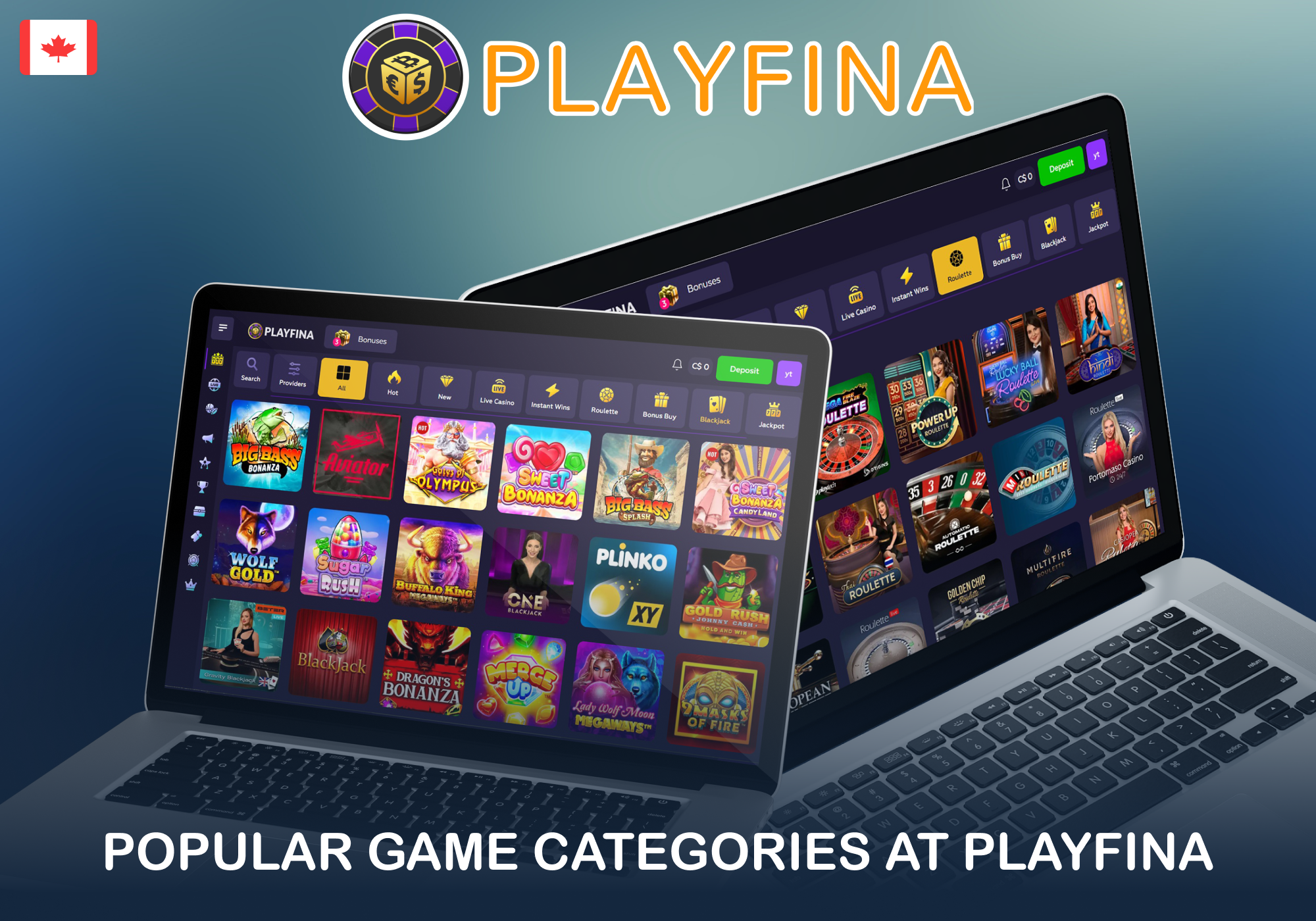 Playfina Casino features a vast game library from top developers